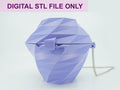 STL For Geometric Purse in 3D Printing, Highly Organized Sturdy Clutch, Digital File Only
