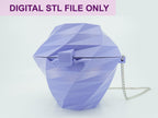 STL For Geometric Purse in 3D Printing, Highly Organized Sturdy Clutch, Digital File Only