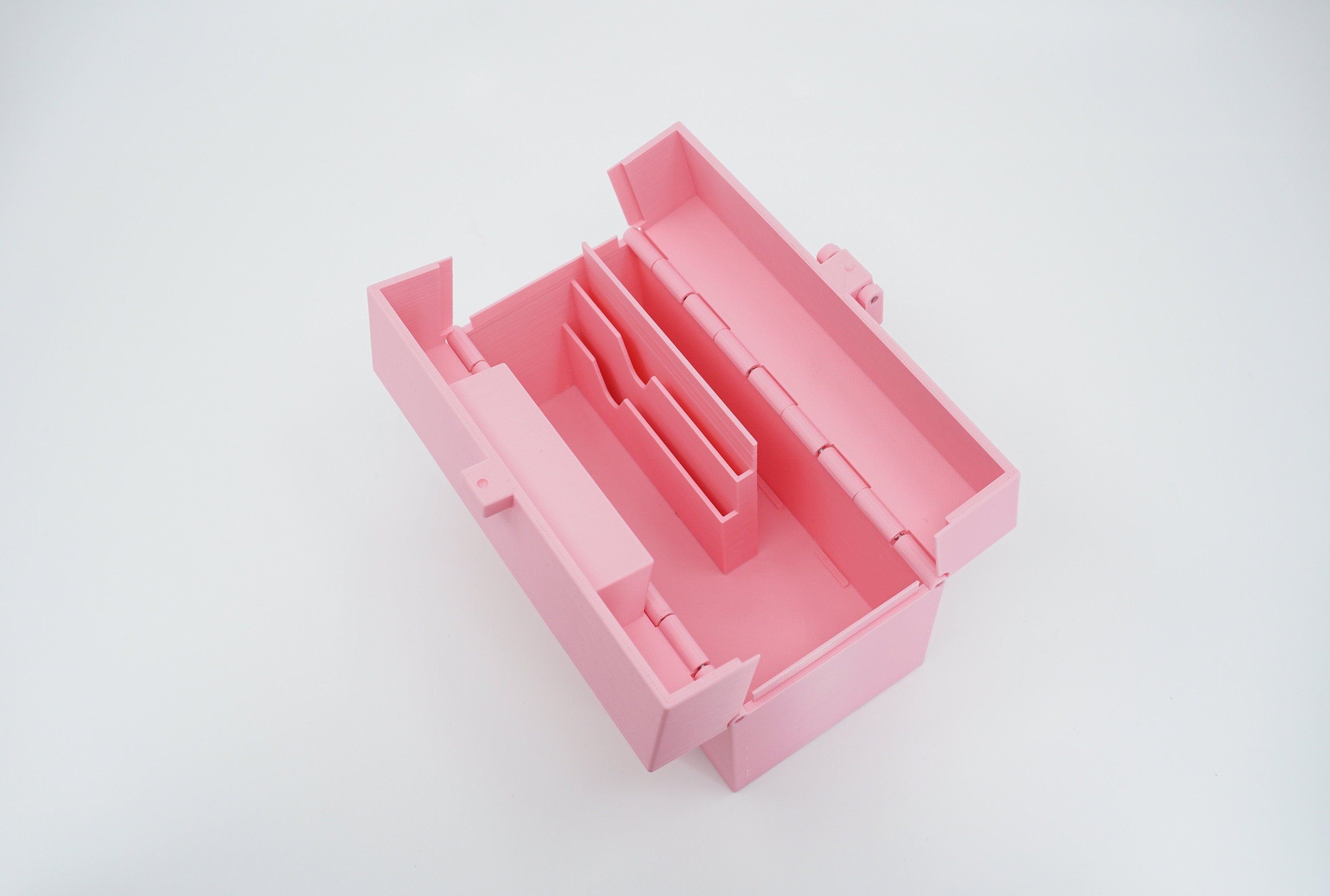 Organized Clutch Purse - Built-in Wallet, Sturdy, Dividers, Minimalist, 3D Printed - Small Handbag - Pink