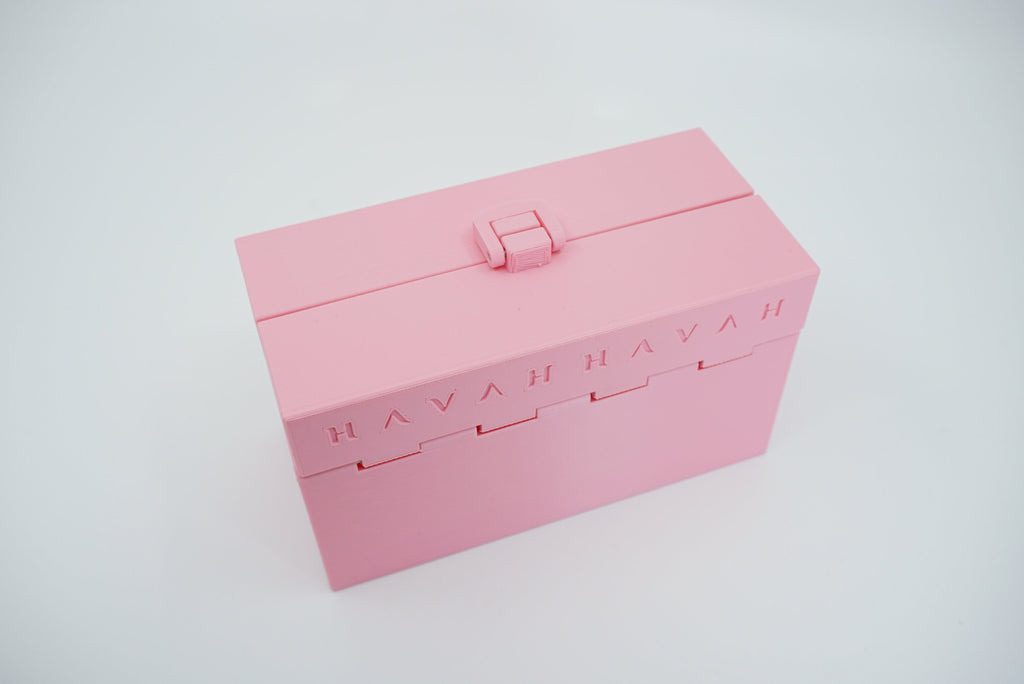 Organized Clutch Purse - Built-in Wallet, Sturdy, Dividers, Minimalist, 3D Printed - Small Handbag - Pink