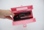 Organized Clutch Purse - Built-in Wallet, Sturdy, Dividers, Minimalist, 3D Printed - Small Handbag - Pink