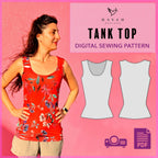 Tank Top Sewing Pattern: Easy PDF with Video Tutorial (XXS-XXL)