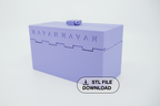 STL For Small Purse in 3D Printing, Highly Organized Sturdy Clutch, Digital File Only