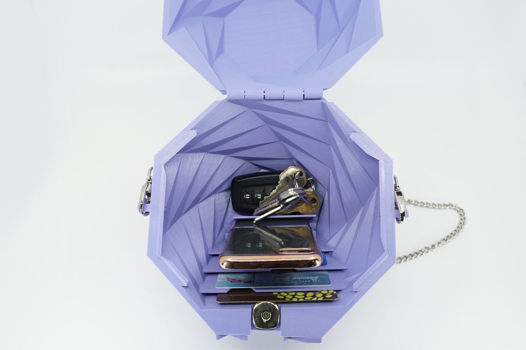 STL For Geometric Purse in 3D Printing, Highly Organized Sturdy Clutch, Digital File Only