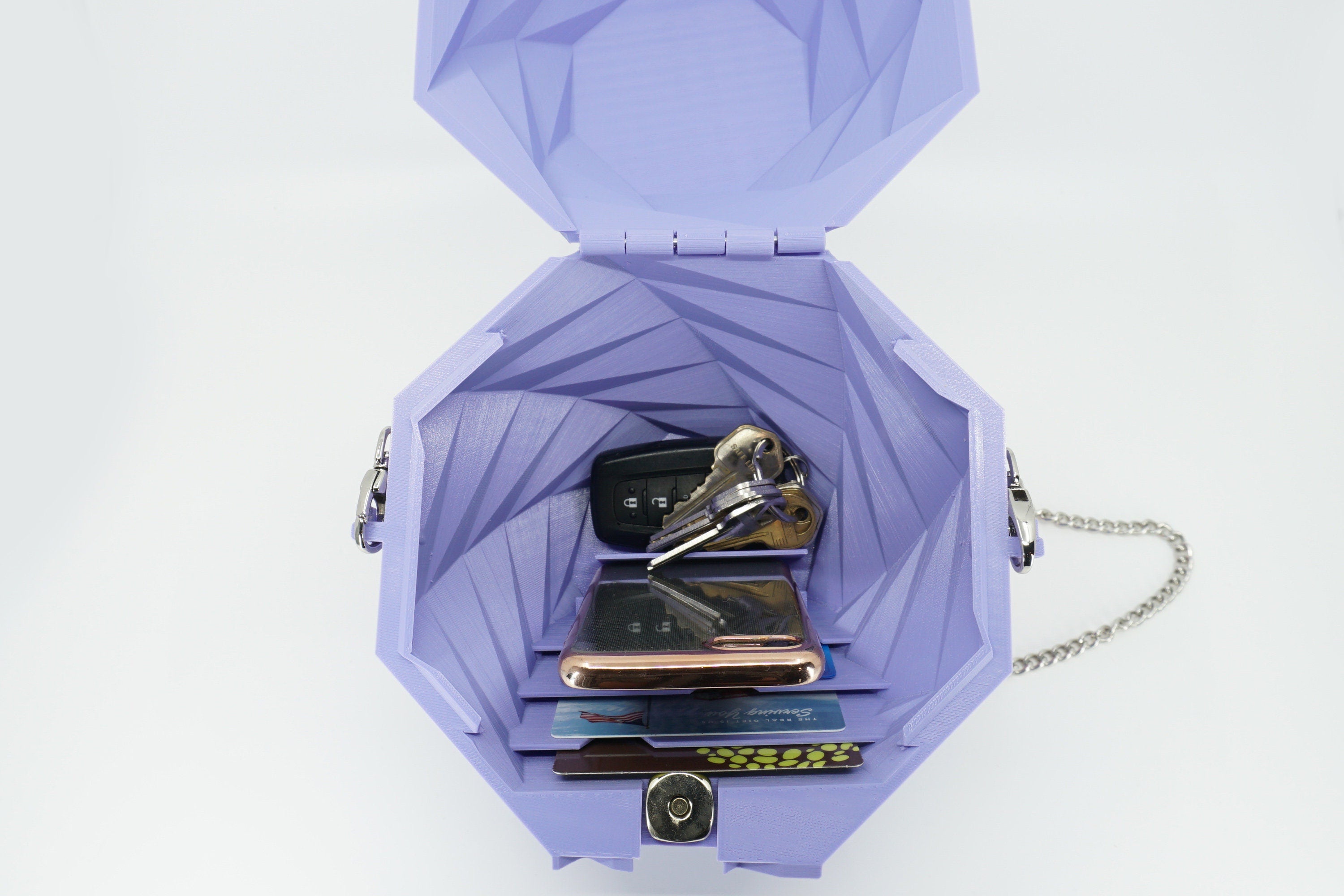 STL For Geometric Purse in 3D Printing, Highly Organized Sturdy Clutch, Digital File Only