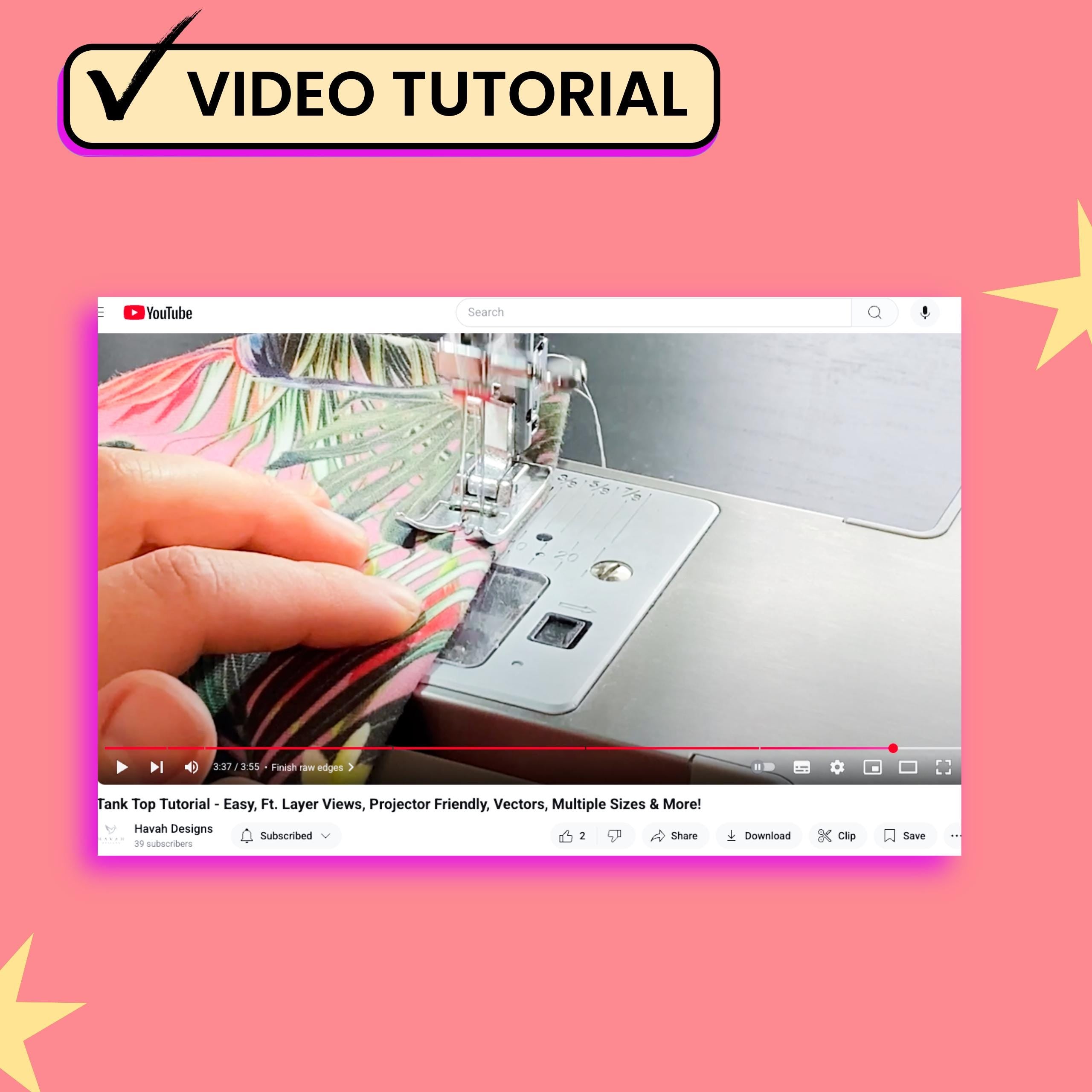 Simple Dress - Sewing Pattern in PDF, A4, A0, Projector, Vector & svg - Easy Instructions, Video Tutorial Included! - XXS-XXL