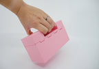 Organized Clutch Purse - Built-in Wallet, Sturdy, Dividers, Minimalist, 3D Printed - Small Handbag - Pink