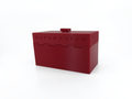Organized Clutch Purse - Built-in Wallet, Sturdy, Dividers, Minimalist, 3D Printed - Small Handbag - Red