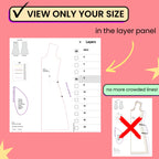 Simple Dress - Sewing Pattern in PDF, A4, A0, Projector, Vector & svg - Easy Instructions, Video Tutorial Included! - XXS-XXL