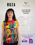 Flat Collar Blouse - Sewing Pattern in PDF, A4, A0 & Projector - Easy Instructions, Video Tutorial Included! - XXS-XXL