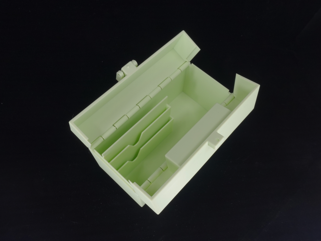 Organized Clutch Purse - Built-in Wallet, Sturdy, Dividers, Minimalist, 3D Printed - Small Handbag - Light Lime, Glow-In-The-Dark