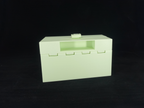Organized Clutch Purse - Built-in Wallet, Sturdy, Dividers, Minimalist, 3D Printed - Small Handbag - Light Lime, Glow-In-The-Dark
