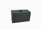 Organized Clutch Purse - Built-in Wallet, Sturdy, Dividers, Minimalist, 3D Printed - Small Handbag - Black