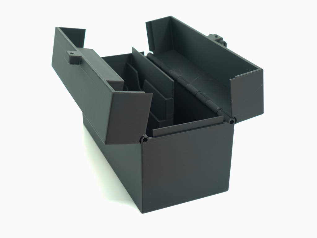 Organized Clutch Purse - Built-in Wallet, Sturdy, Dividers, Minimalist, 3D Printed - Small Handbag - Black
