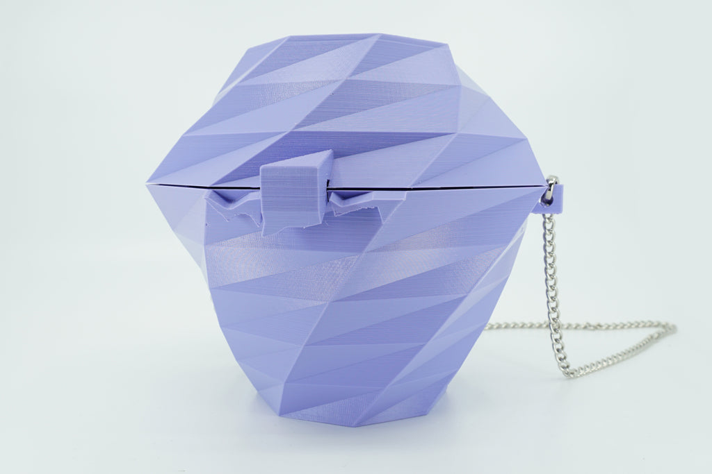 Geometric Purse - Purple, Built in Wallet - 3D Printed
