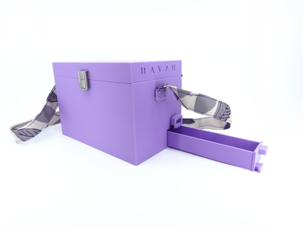Miss Utility - Lilac Purse With Sturdy Compartments, Built-In Wallet & Organizer