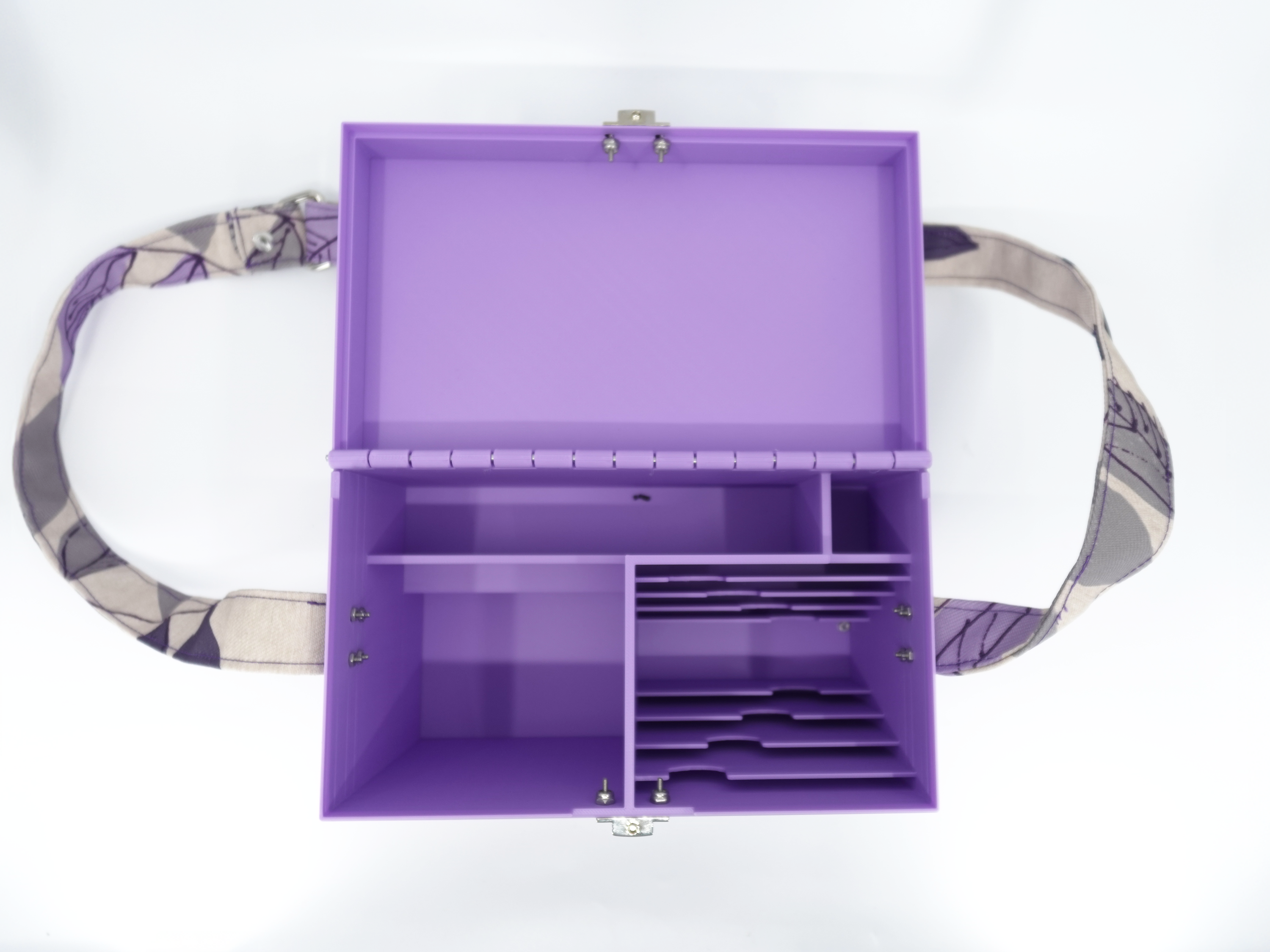 Miss Utility - Lilac Purse With Sturdy Compartments, Built-In Wallet & Organizer