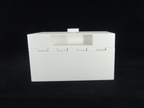 Organized Clutch Purse - Built-in Wallet, Sturdy, Dividers, Minimalist, 3D Printed - Small Handbag - White
