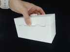 Organized Clutch Purse - Built-in Wallet, Sturdy, Dividers, Minimalist, 3D Printed - Small Handbag - White