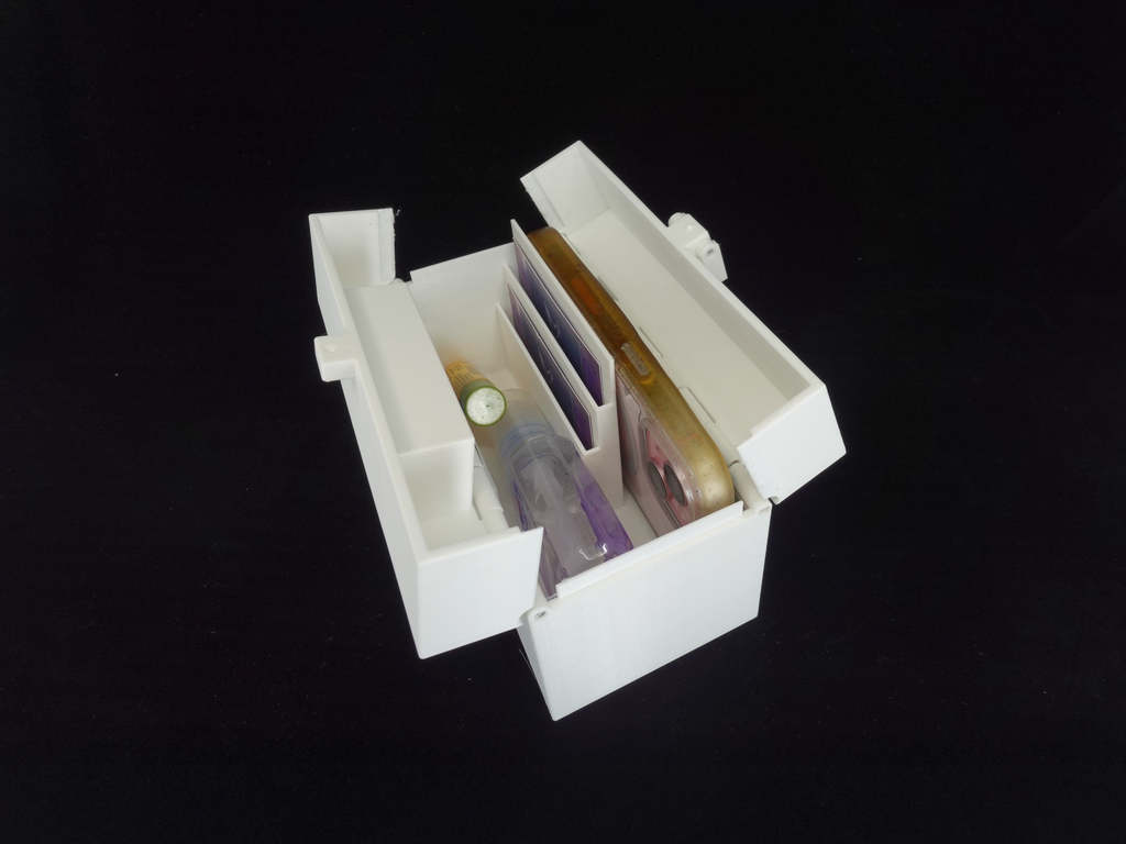 Organized Clutch Purse - Built-in Wallet, Sturdy, Dividers, Minimalist, 3D Printed - Small Handbag - White